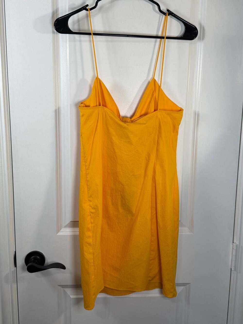 Simon Miller x Mango Bow Cotton Mini Dress Yellow Size 6 - Picture 5 of 10